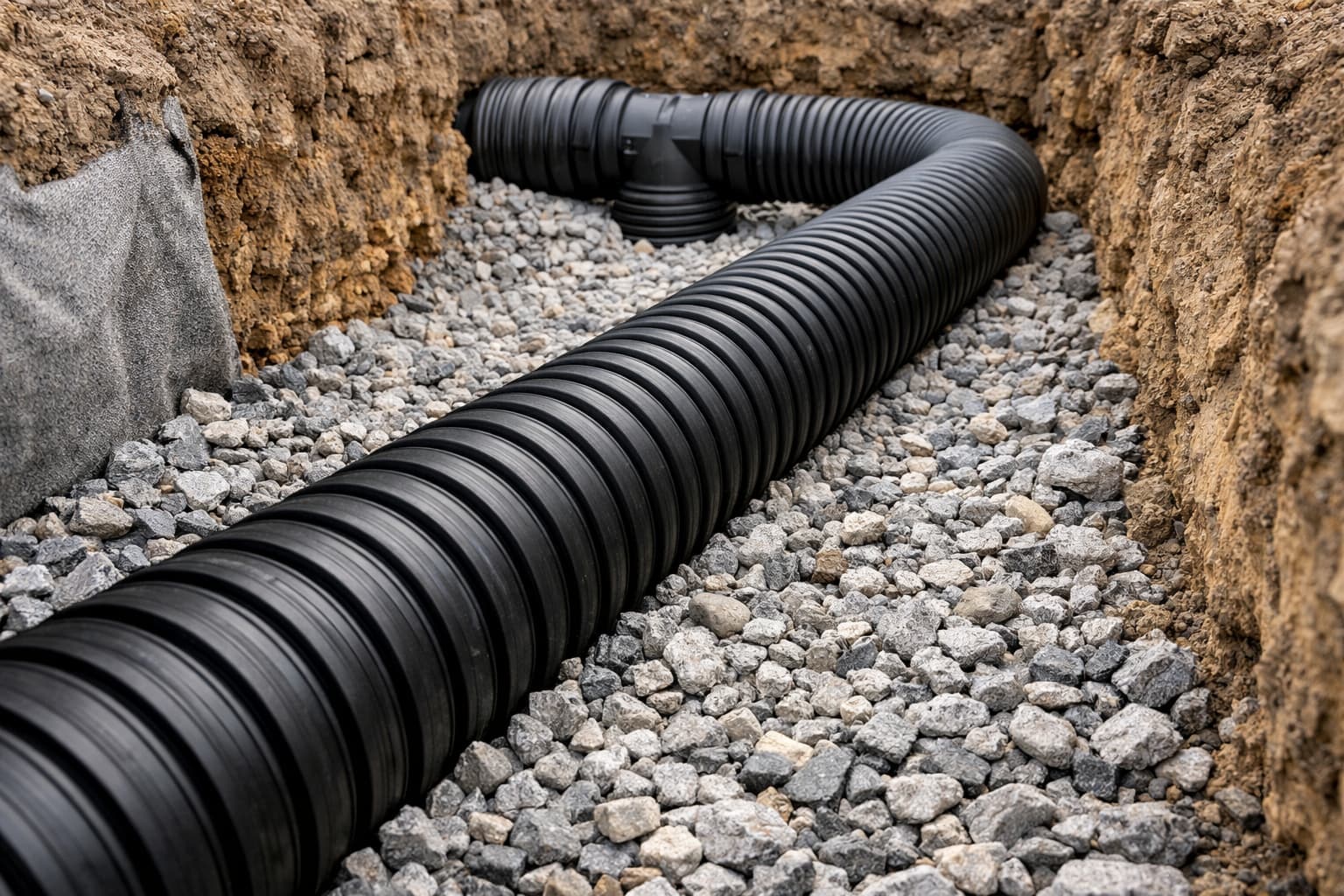 Drainage de terrain — A.L.O Pomerleau en Beauce